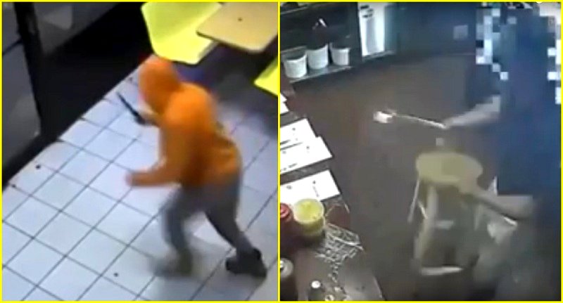 Chinese Restaurant Employees Scare Off Knife-Weilding Robber With Soup Ladle