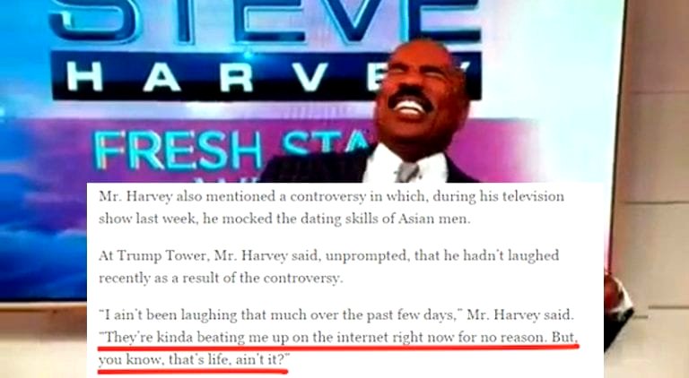 Steve Harvey Tells Reporter That He Has No Clue Why Asians Are Mad At Him