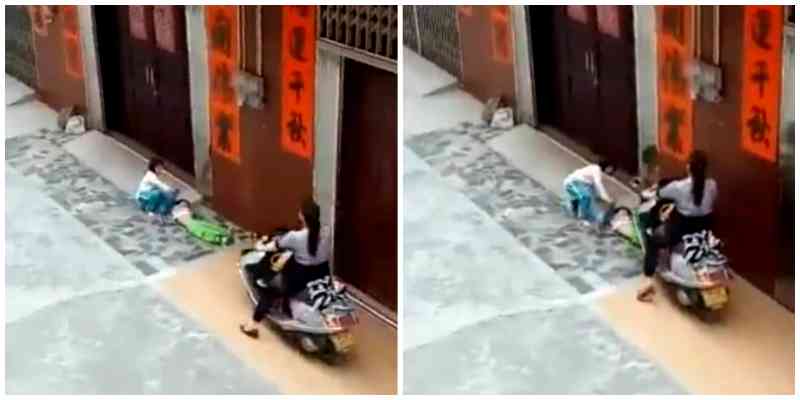 Woman Caught Brutally Driving Over Helpless Child in China
