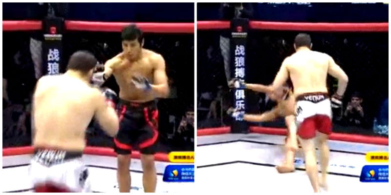 MMA Fighter Immediately KOs Opponent By Using the Cheapest Shot Ever