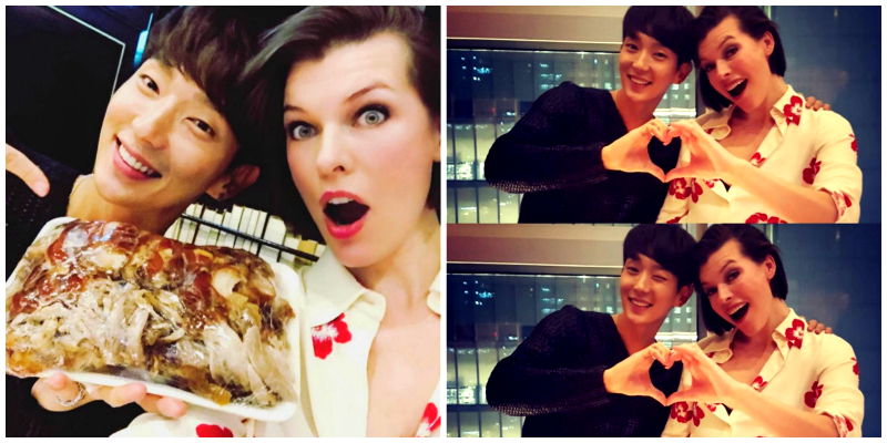 ‘Resident Evil’ Star Milla Jovovich Welcomed to Korea by Co-Actor Lee Jun Ki