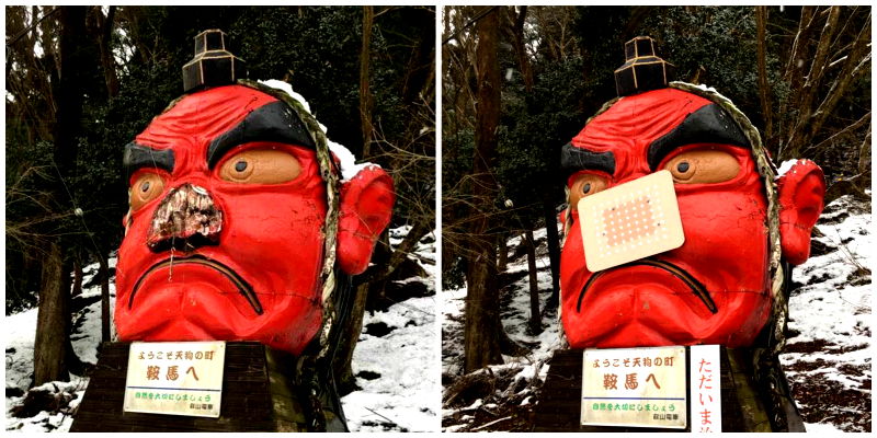 Japanese Tengu Statue’s Nose Falls Off During Snow Storm, Locals Find the Perfect Solution