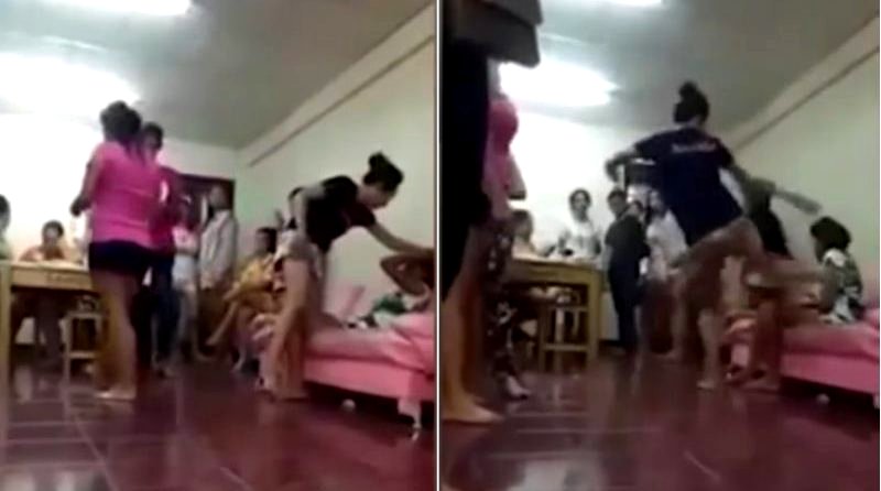 Furious Thai Wife Finds Her Husband’s Mistress at a Party, Kicks Her in the Head