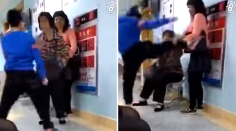 Chinese Boy Repeatedly Kicks Mom for Not Allowing Him to Play With Smartphone