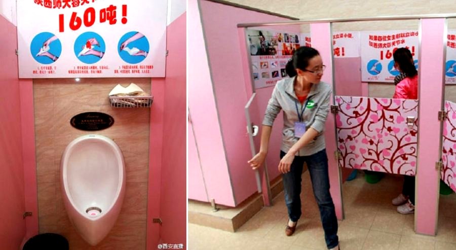 Chinese University Implements Absurd ‘Female Urinals’ to Conserve Water