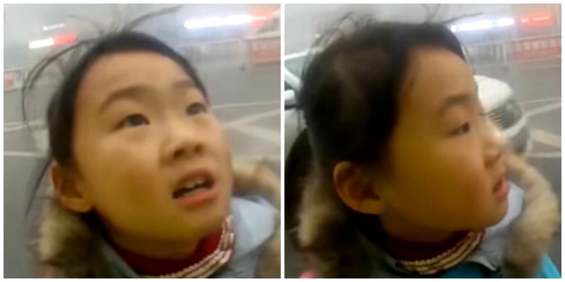 Young Student Gets Lost in China’s Terrifying Smog on Her Way to School