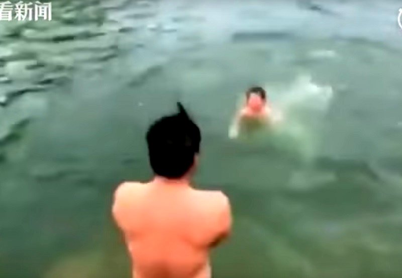 Father Caught on Video Throwing Kid into a Lake Is Asian Parenting At its Best
