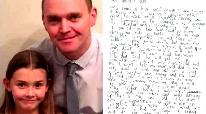 Little Girl Writes Adorable Letter For a Job at Google, Gets the CEO to Respond