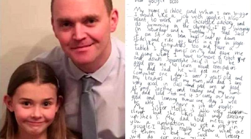 Little Girl Writes Adorable Letter For a Job at Google, Gets the CEO to Respond