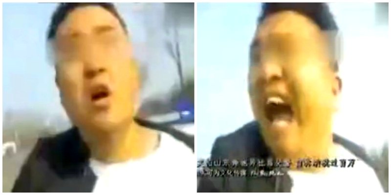 Mercedes Driver Throws Epic Tantrum After Traffic Police Stop Him in China