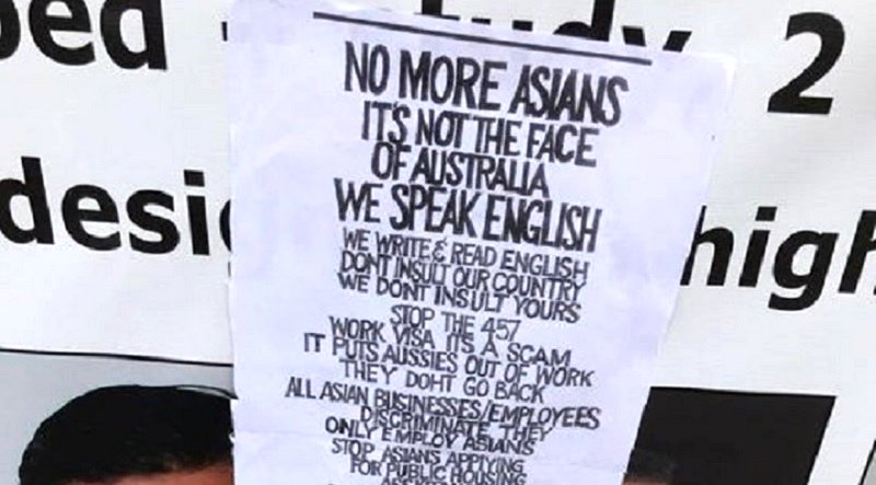 Asian Man’s Business Billboard Defaced with Racist ‘No More Asians’ Poster in Australia