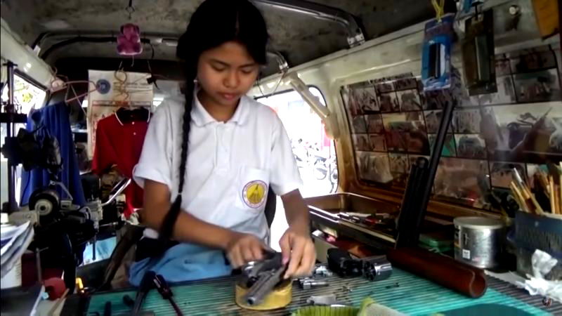 12-Year-Old Thai Girl Becomes Pro Gun Assembler For Gun-Loving Dad
