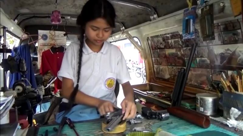 12-Year-Old Thai Girl Becomes Pro Gun Assembler For Gun-Loving Dad