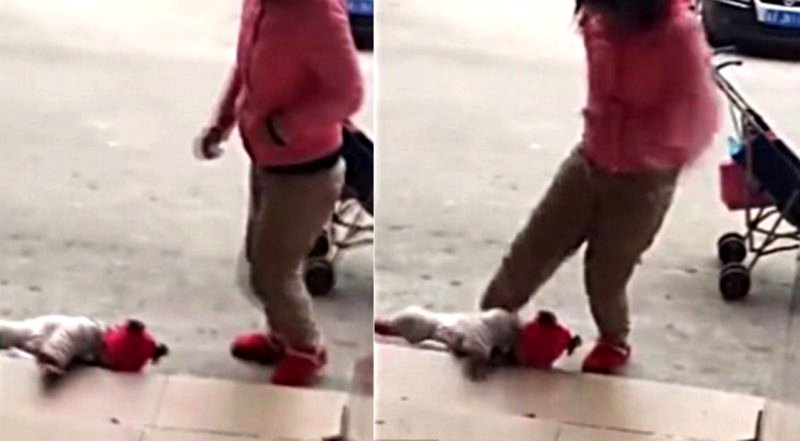 Heartless Chinese Mother Kicks Her Baby Because She Won’t Stop Crying