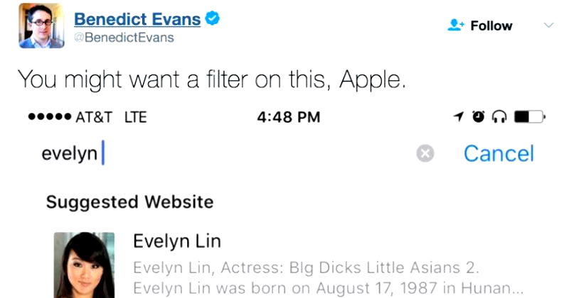 Silicon Valley VC Calls Out Apple For Pornstar Search Result, Immediately Backfires