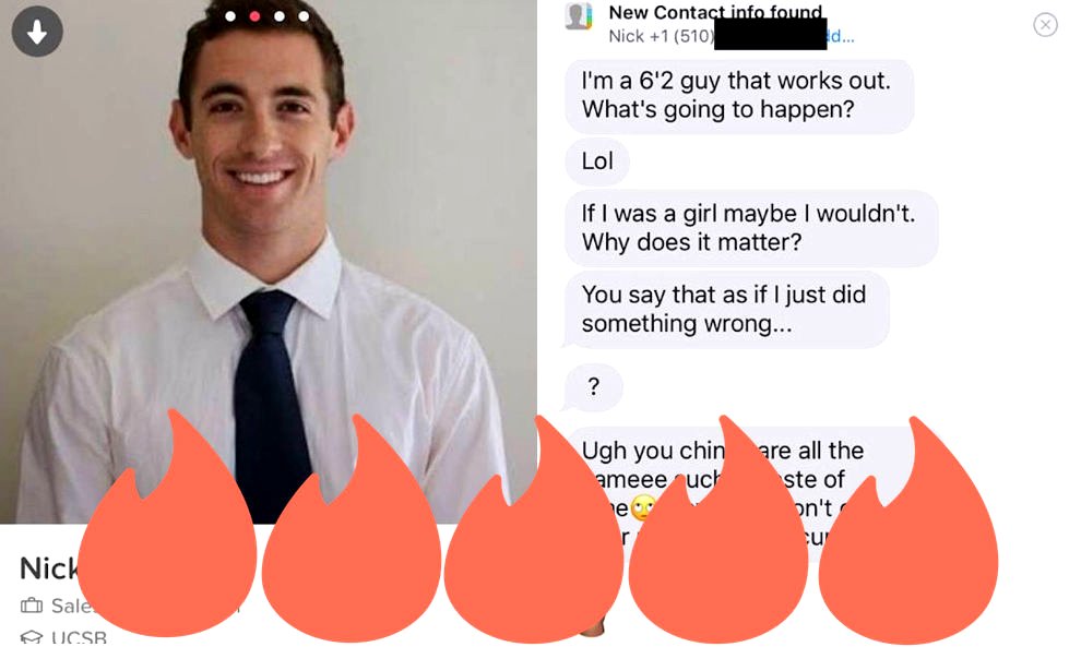 Tinder Issues Lifetime Ban to Racist Guy Who Called Asian Woman ‘Ch-nk’ and ‘C-nt’