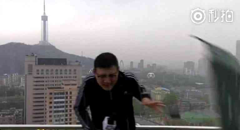 Chinese Weatherman Nearly Struck By Lightning During Live Report