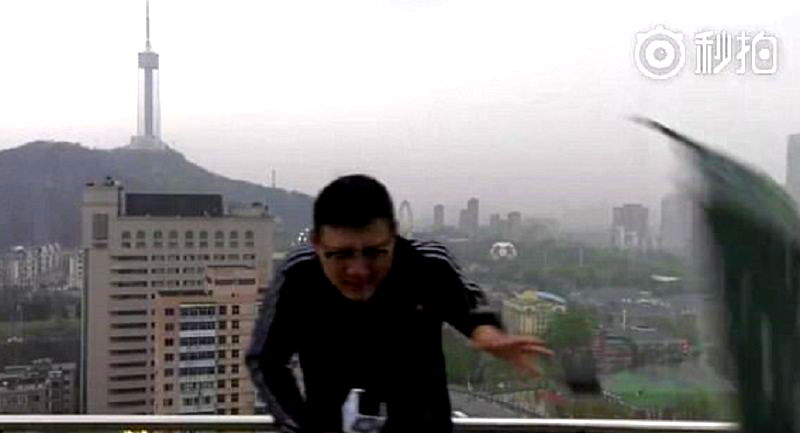 Chinese Weatherman Nearly Struck By Lightning During Live Report