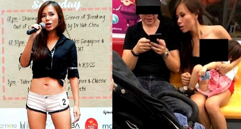 Singaporean Mom Accused of Breastfeeding in Public for Beauty Pageant Publicity