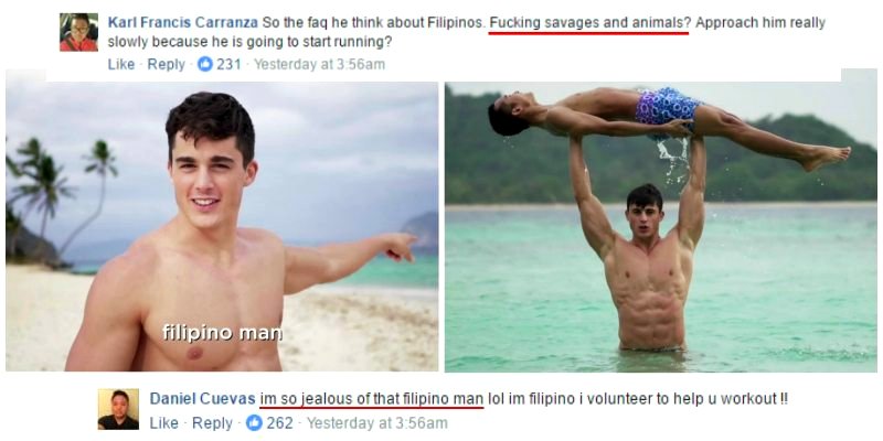 Italian Model Under Fire For Using Skinny Filipino Man as a Weight in Workout Video