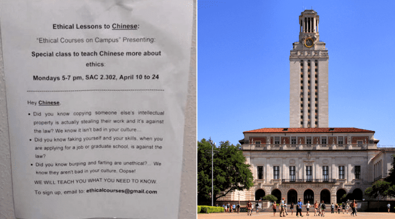 Racist Fliers Targeting Chinese Students Found All Over Texas University