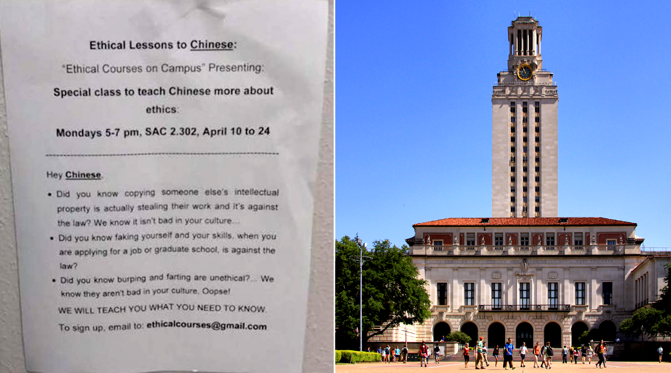 Racist Fliers Targeting Chinese Students Found All Over Texas University