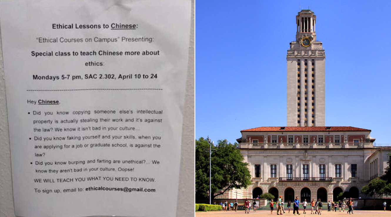 Racist Fliers Targeting Chinese Students Found All Over Texas University