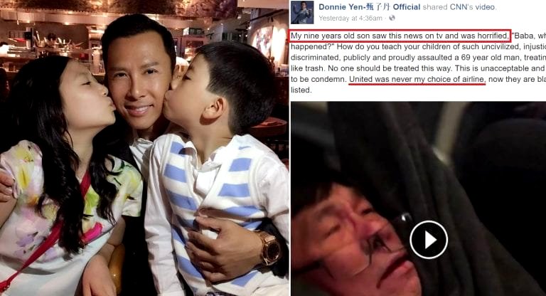 Donnie Yen Blacklists United Airlines After 9-Year-Old Son Asks Him About David Dao