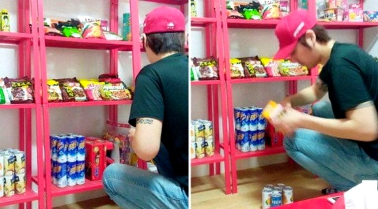 Best Husband Ever in Korea Builds Pregnant Wife the Ultimate Snack Shelf