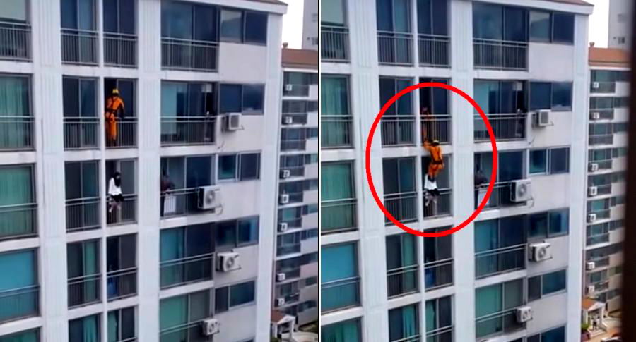 Sneaky Firefighter Saves Suicidal Girl With a Savage Kick to Her Stomach