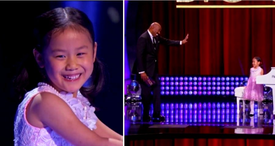 5-Year-Old Chinese Piano Prodigy Wows Crowd on American Talent Show
