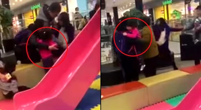 Chinese Mom Attacks Little Girl on Mall Playground, Netizens Blame the Little Girl