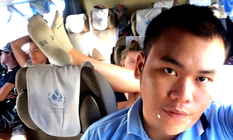 Tourist Graces Bus Passengers With Her Foul Smelly Feet in Thailand