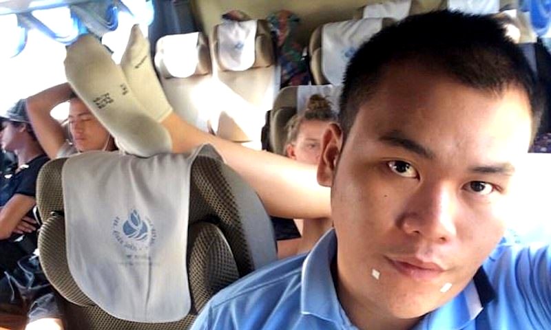 Tourist Graces Bus Passengers With Her Foul Smelly Feet in Thailand