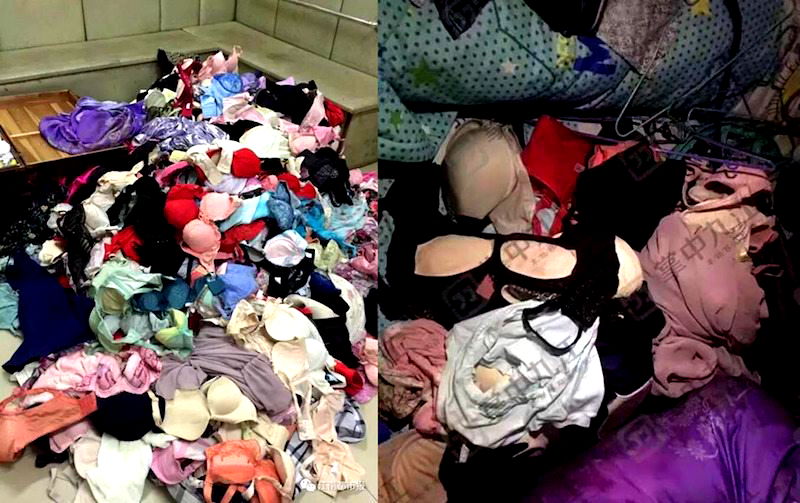 Thief Who Likes to Cuddle With 10,000 Pairs of Stolen Women’s Underwear Caught in China