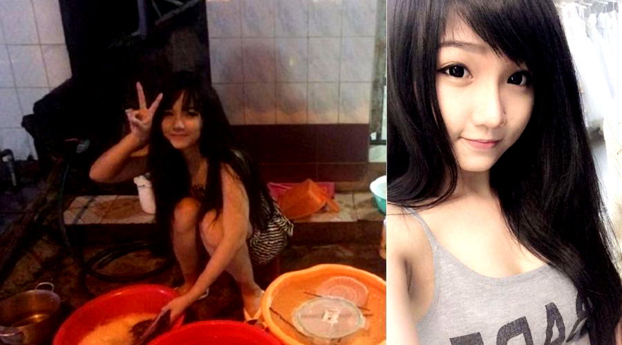 Photo of Vietnamese Girl Washing Dishes Goes Viral for Obvious Reasons