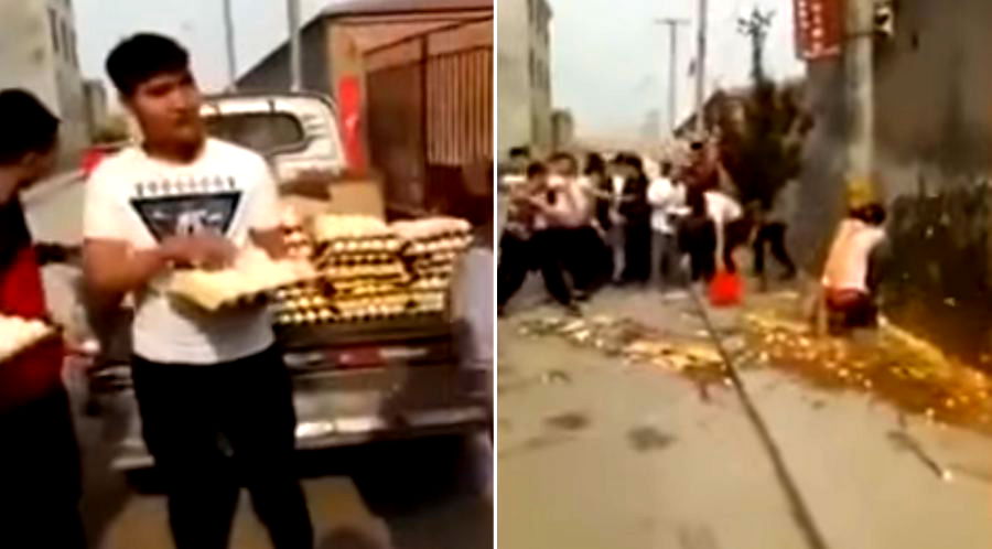 Chinese Netizens Angered Over Wedding ‘Prank’ That Wasted an Entire Truckload of Eggs