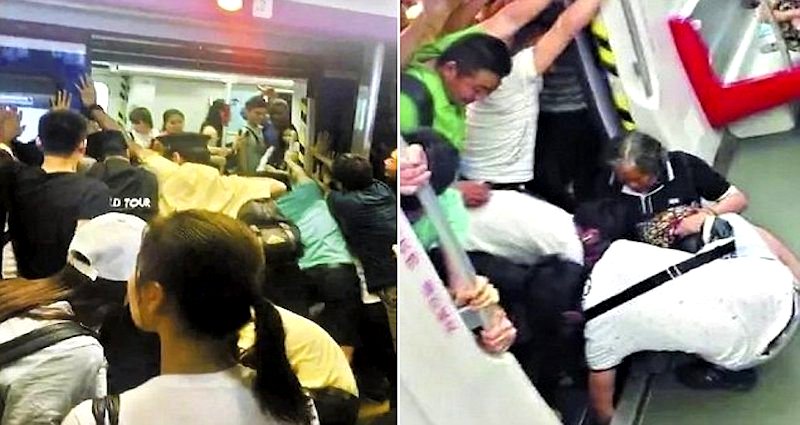 Passengers Join Forces to Rescue Elderly Woman Trapped Between Train and Platform in China