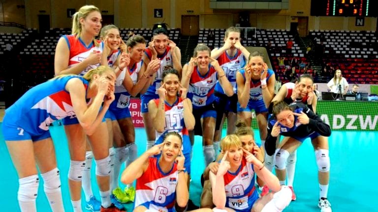Serbian Volleyball Team Poses With Racist Slant-Eyes to Celebrate Going to Japan