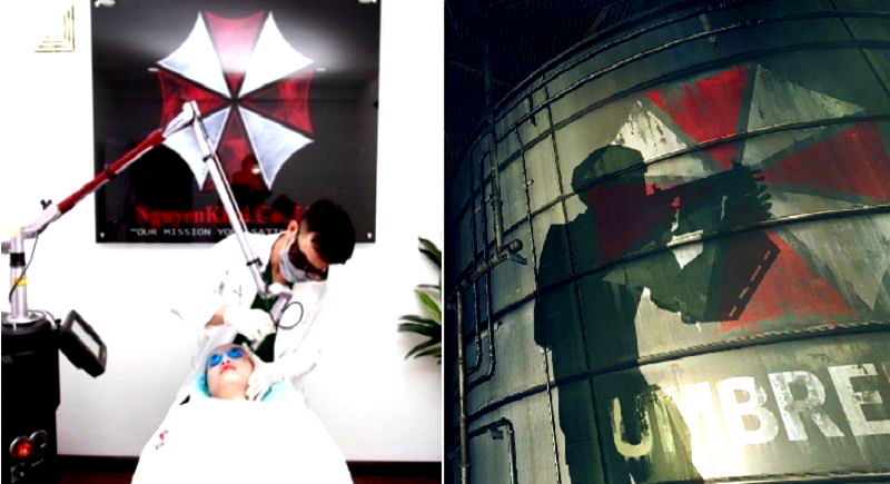 Vietnamese Skin Clinic Goes Viral After Using Resident Evil’s Umbrella Corp Logo