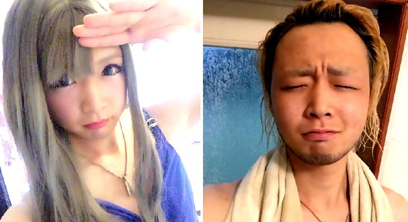 Cute School Girl Enters Shower Room, Comes Out Transformed Into an Adult Man