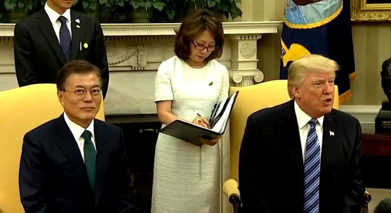 South Korea’s President Met With Trump to Discuss North Korea Amid Nuclear Tensions