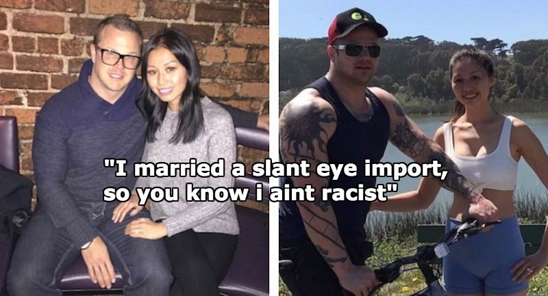 Man Who Ran White Privilege Club Calls His Asian Wife a Slant Eye Import