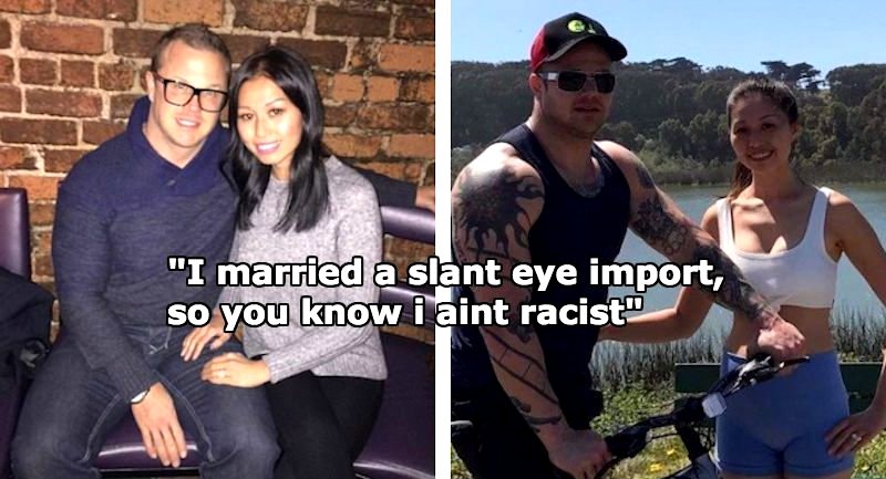 Man Who Ran ‘White Privilege Club’ Calls His Asian Wife a ‘Slant Eye Import’