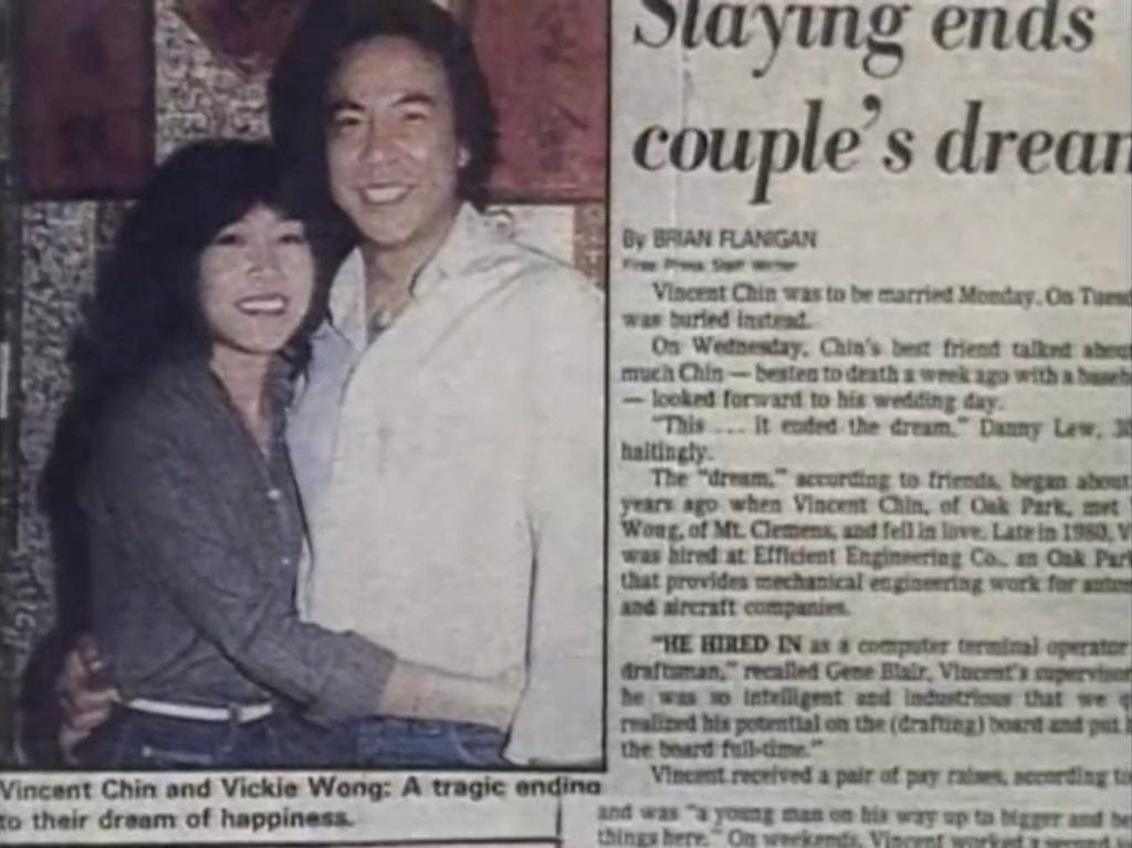 Vincent Chin Newsclipping Wedding 1982