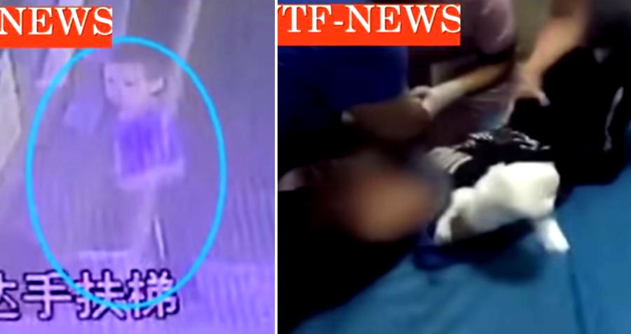 Little Boy Playing on Escalator Gets Arm Ripped Off in China