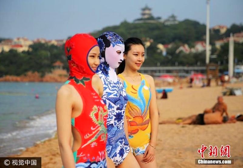 China’s Popular ‘Facekini’ Swimwear Gets a New Porcelain Design