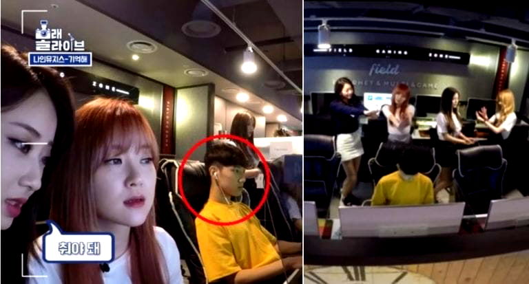 Oblivious Gamer Fails to Notice K-Pop Group Dancing Behind Him in Internet Cafe
