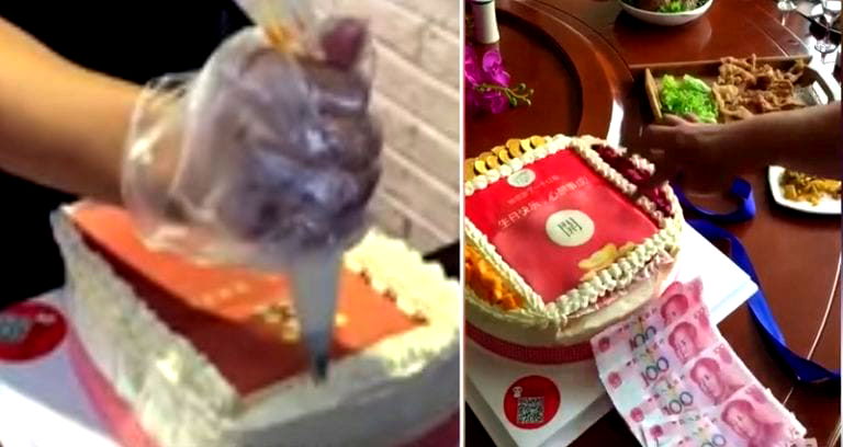 Woman in China Gives Mother-In-Law A Cake That Spits Out Cash