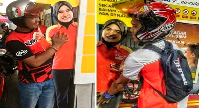 Malaysian Gas Station Removes Cardboard Cutouts of Woman After Men Start Molesting Them